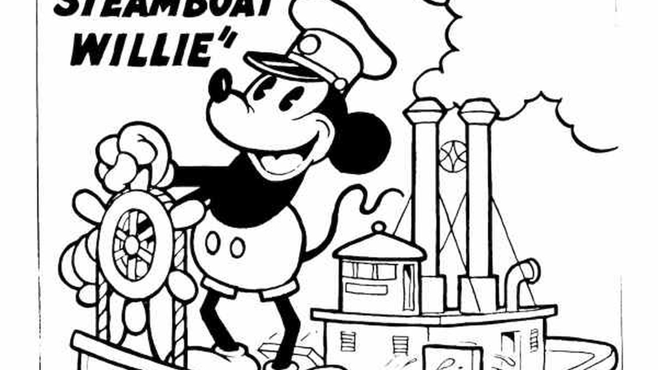Steamboat Willie, 1928 starring Mickey Mouse